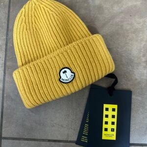 Moncler + Palm Mustard  Knit Beanie